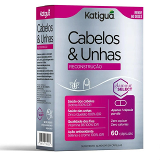 Cabelos e Unhas Reconstrução 60 cáps - Katiguá em Oferta na Shopee