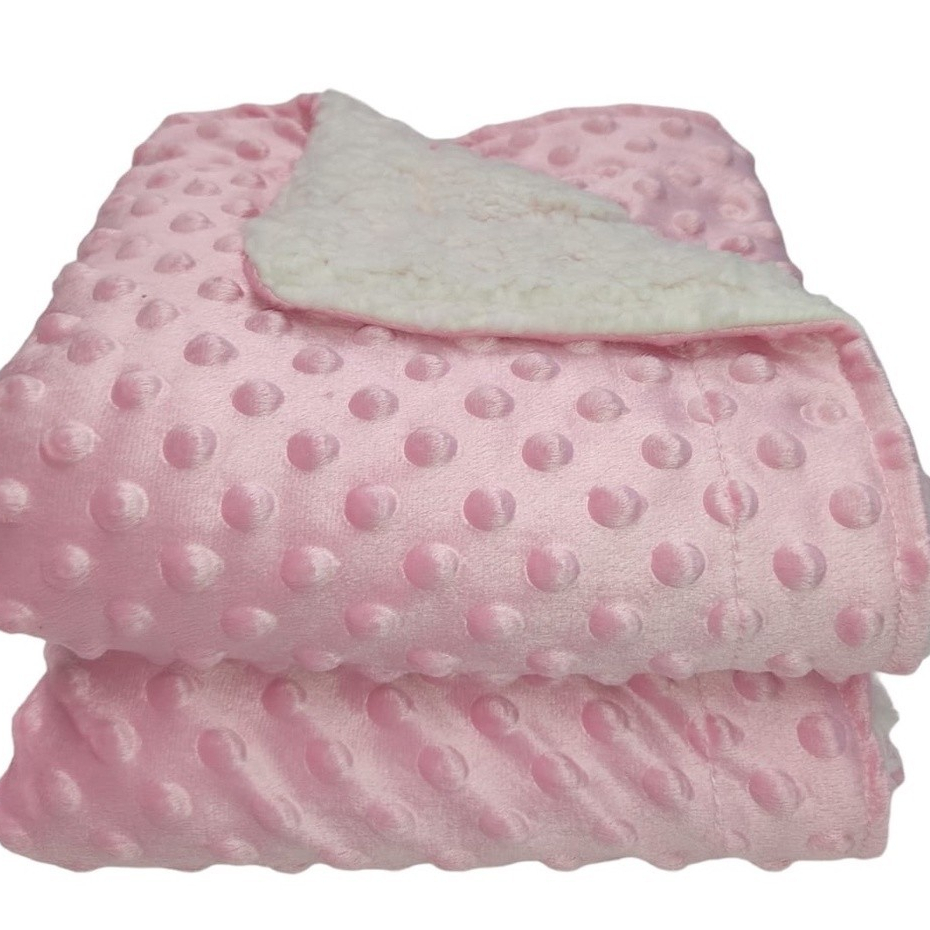 MANTA PARA SAIDA DE MATERNIDADE, RN SOFT BOLHA COM SHERPPA NA MEDIDA DE 75cmx1metro em Oferta na Shopee