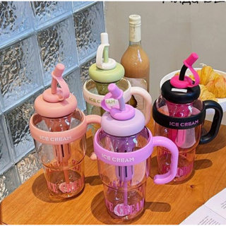 Garrafa de Água com Canudo de Silicone Grande com 1350ml Capacidade com Filtro Portátil ICE CUP em Oferta na Shopee