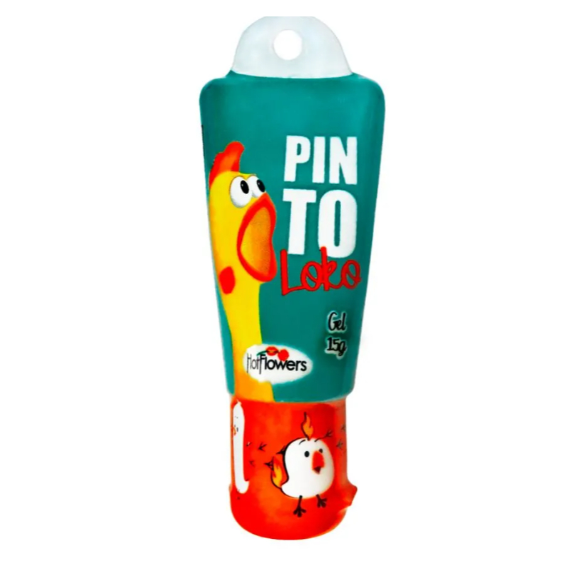 Pinto Loko Gel Estimulante Masculino que Esquenta - 15g Linha Brasileirinhos Hot Flowers