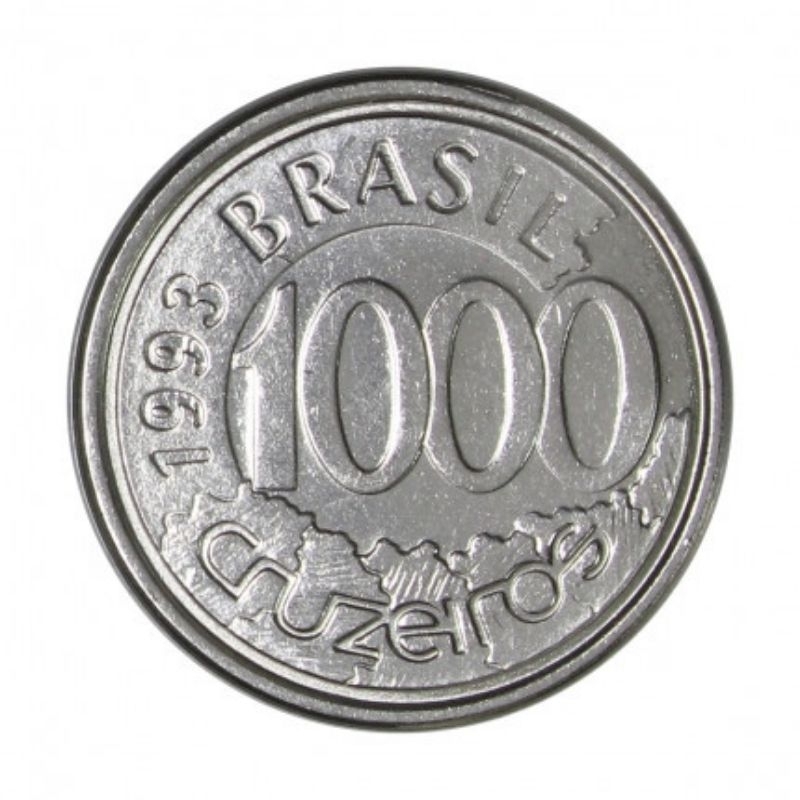 Moeda de 1000 Cruzeiros Brasil 🇧🇷 FC - 1993 + Coin Holder
