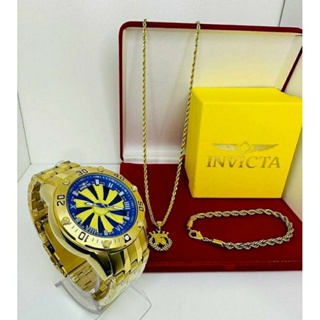 Relógio spedewey + conjunto de colar  pulseira banhadas 18 k os top na promoção em Oferta na Shopee