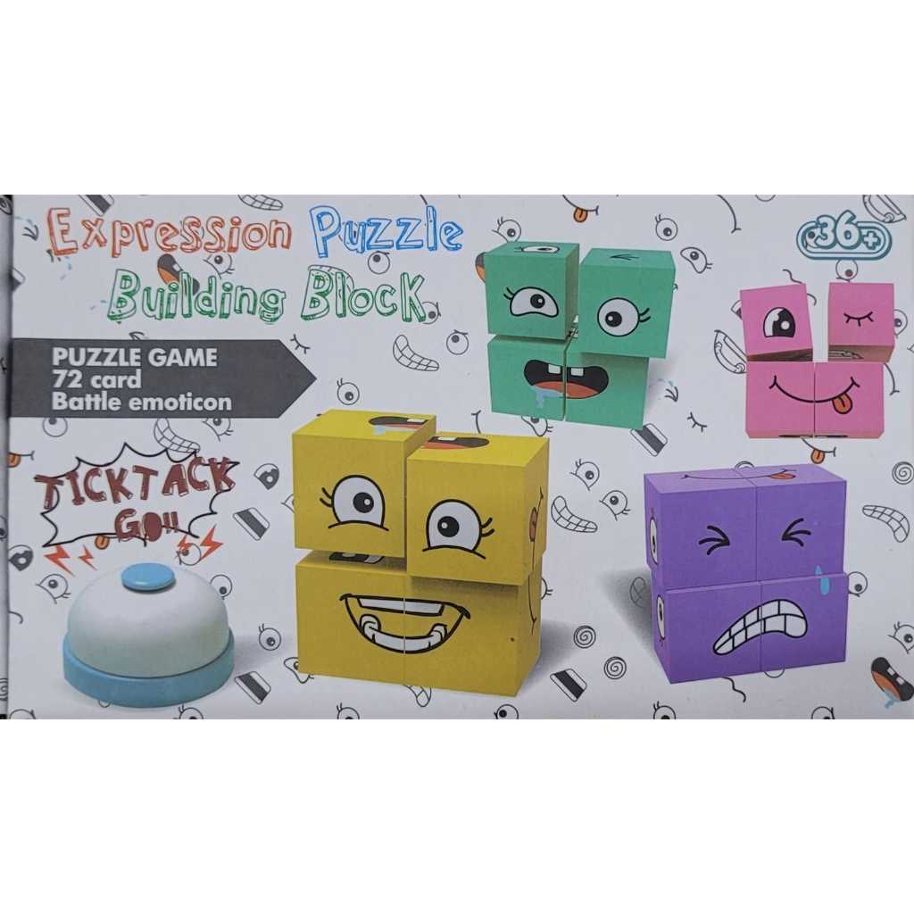 Jogo Educativo Cubo das Emoçoes, Monta Cara  Expressões faces.
