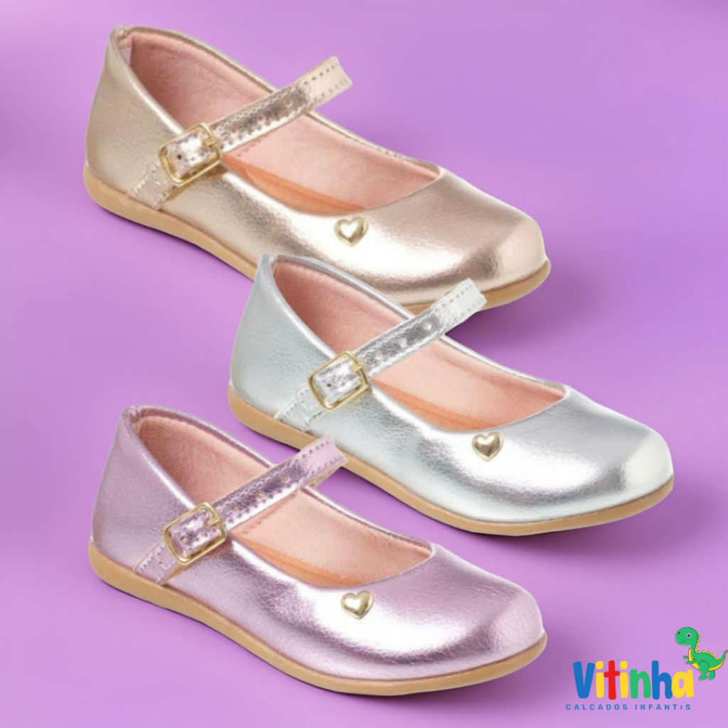 Kit 3 Pares - Sapatilha Infantil Feminino Menina Volta as Aulas em Oferta na Shopee