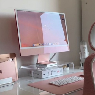 Suporte base monitor acrílico mesa organização decoração setup home office Pc game em Oferta na Shopee