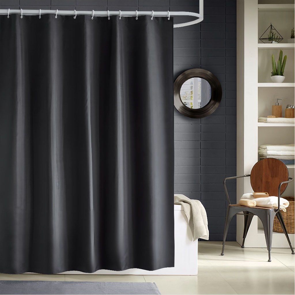 Cortina Box Inteira Para Banheiro Anti Mofo Resistente Alta Qualidade 100% PVC Preto