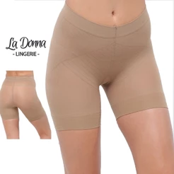 Shorts MODELADOR Compressao Short Cintura Alta Segunda Pele Media Bege LaDonna