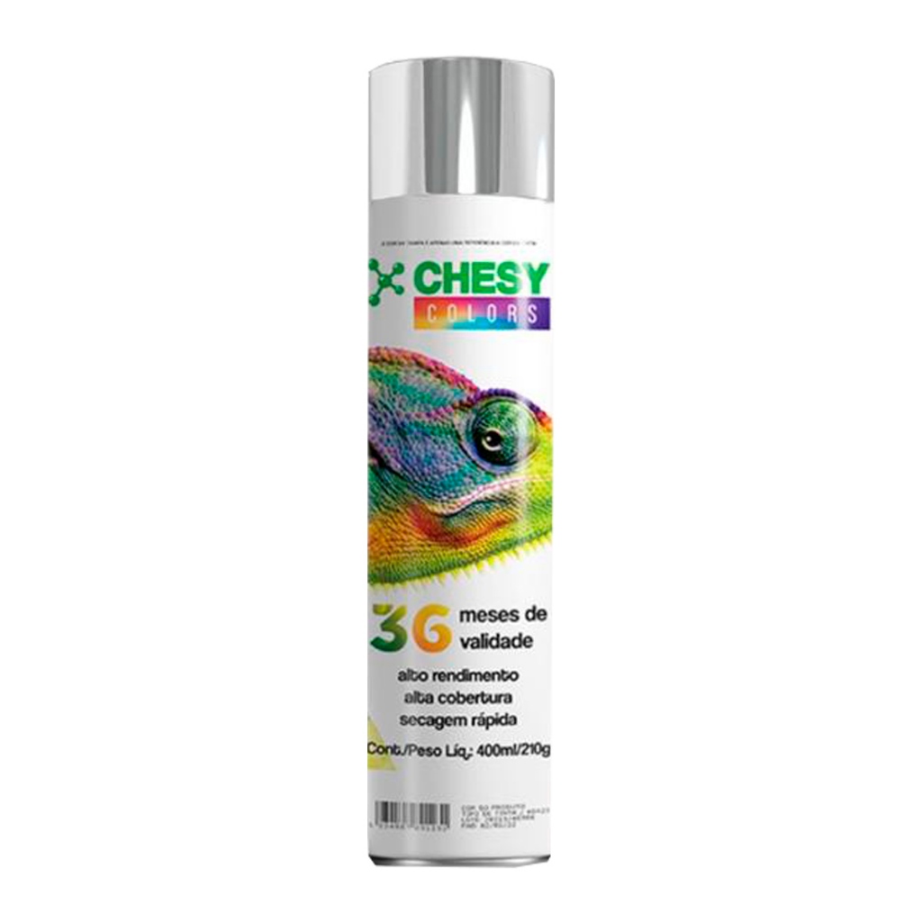 Kit 6 Latas de Tinta Spray Metalico Cromado 400ml Chesy em Oferta na Shopee