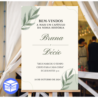 Placa Decorativa Bem-Vindo Entrada Casamento Elegante Verde Escuro MDF em Oferta na Shopee