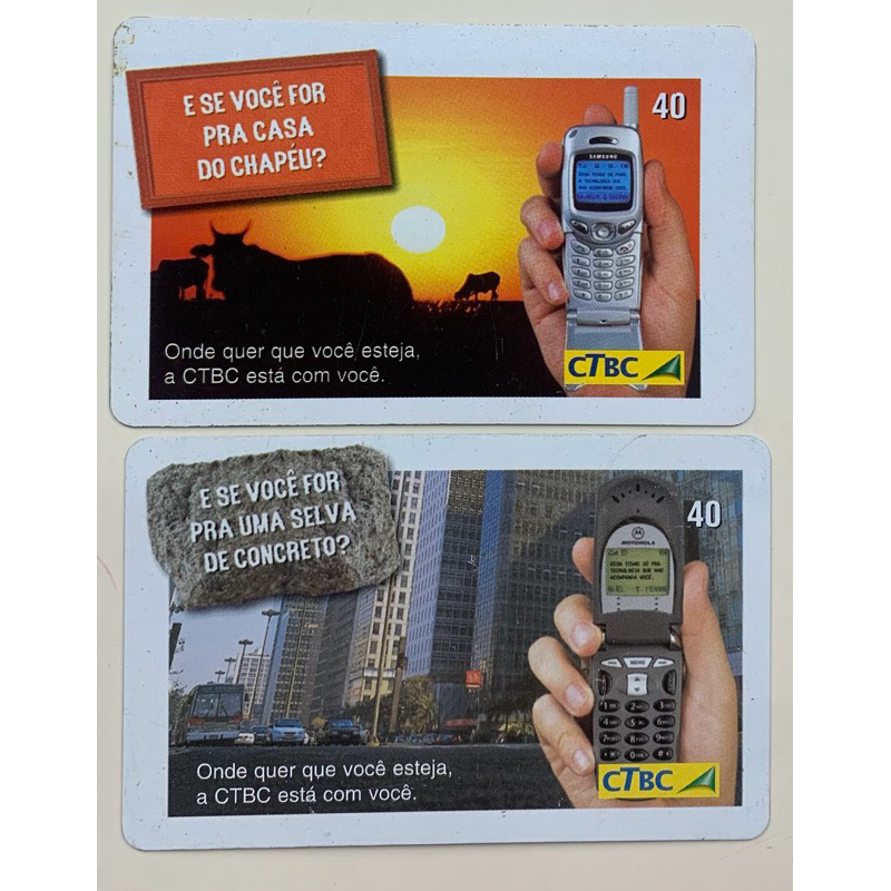 Série completa cartões telefônicos CTBC. Série Tecnologia.