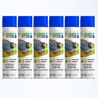 Kit 6 Latas de Tinta Spray Uso Geral Azul Escuro 400ml Chesy em Oferta na Shopee