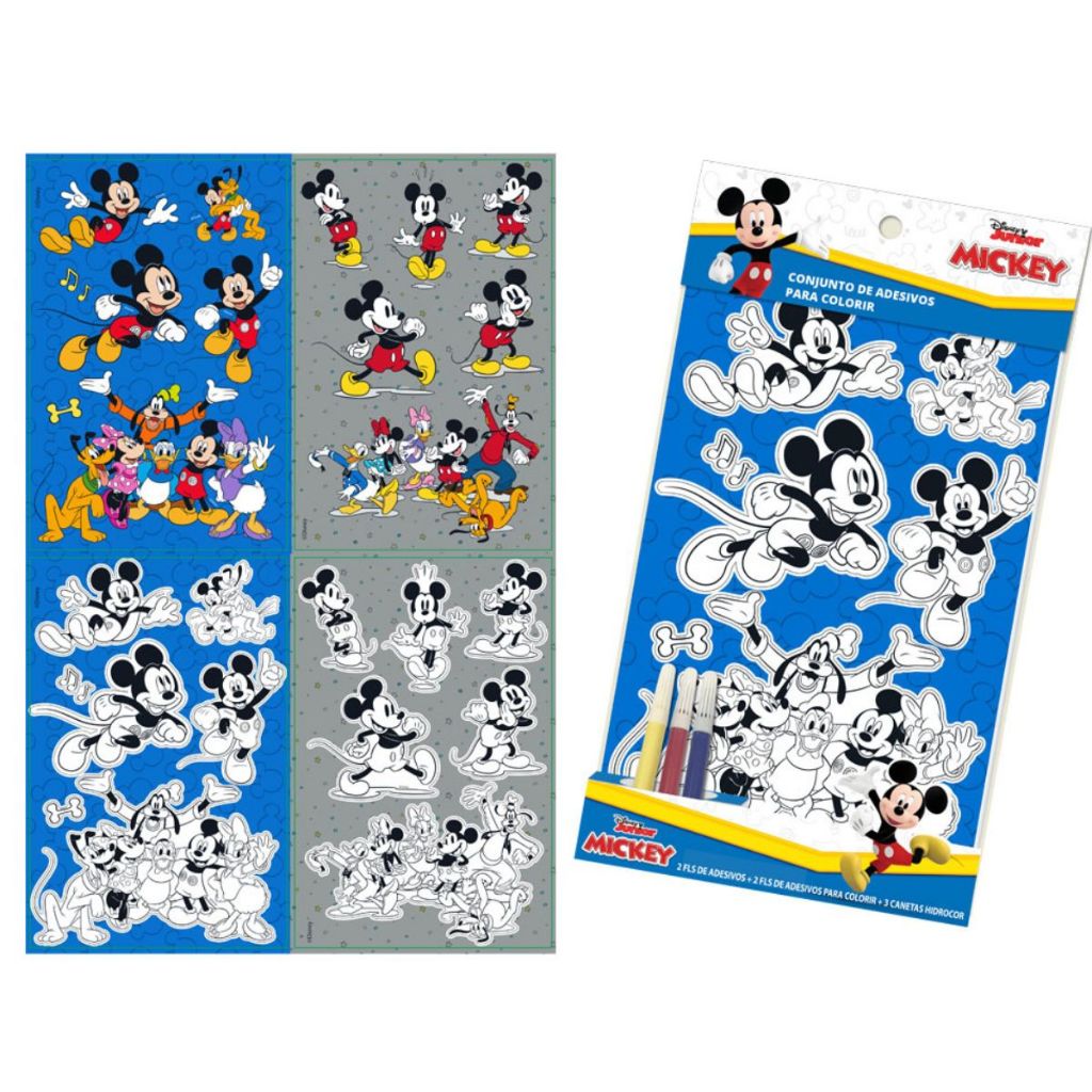 Conjunto Adesivos + Adesivos para Colorir Pintar Disney Personagens Marvel Princesa Minnie Mickey em Oferta na Shopee