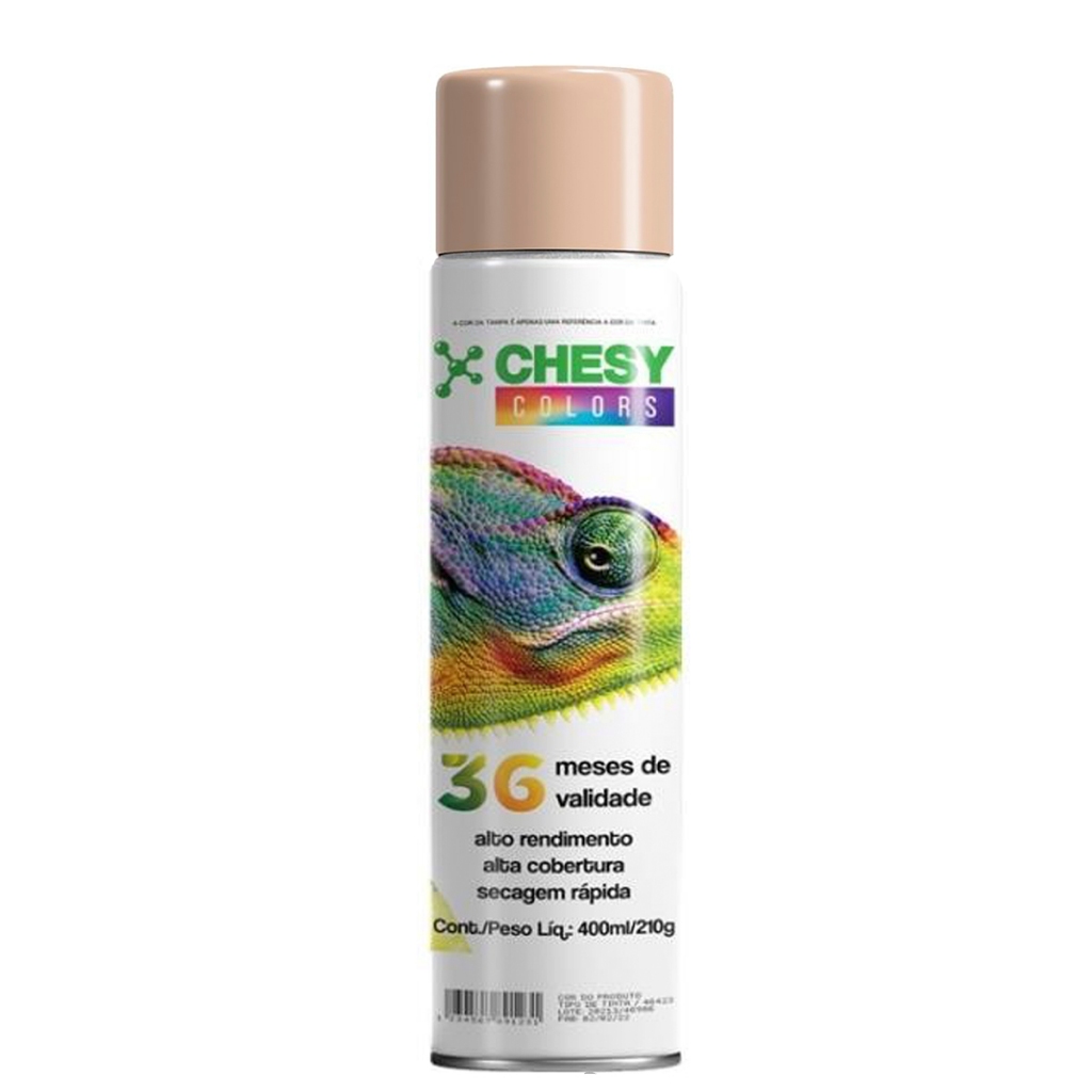 Kit 6 Latas de Tinta Spray Uso Geral Bege Nude 400ml Chesy em Oferta na Shopee