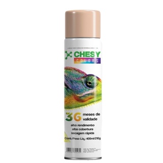 Kit 6 Latas de Tinta Spray Uso Geral Bege Nude 400ml Chesy em Oferta na Shopee