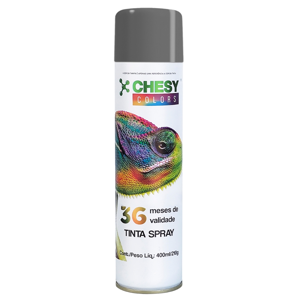 Kit 6 Latas de Tinta Spray Uso Geral Cinza Médio 400ml Chesy em Oferta na Shopee