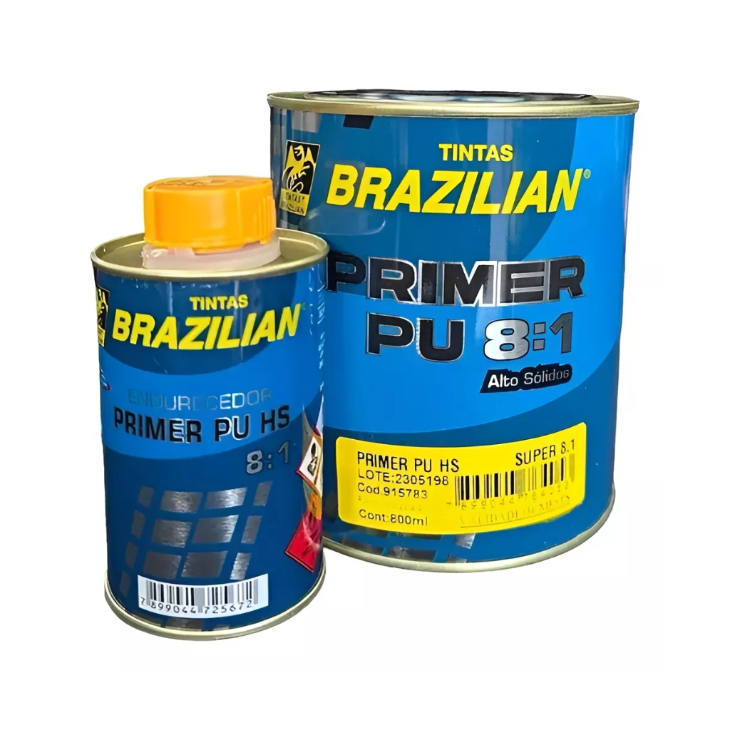 Primer Pu Automotivo Cinza 8:1 + Catalisador