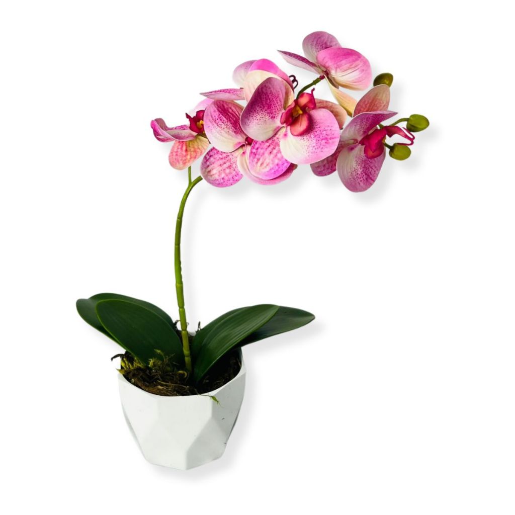 Arranjo Flores Orquidea Artificial Decorativa Centro de Mesa