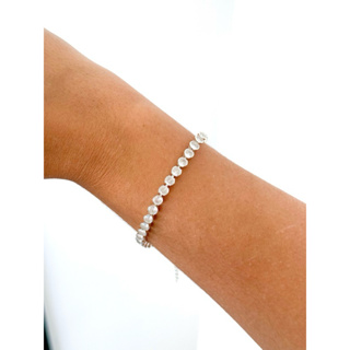 Pulseira Riviera clássica banhada à prata 925 em Oferta na Shopee