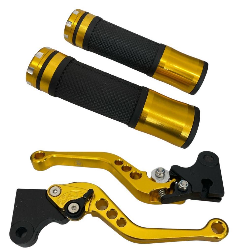 Kit Manopla + Manete Esportivo Cg Fan Titan 125/150/160 Pop 100 110 Freio A Lona Tambor