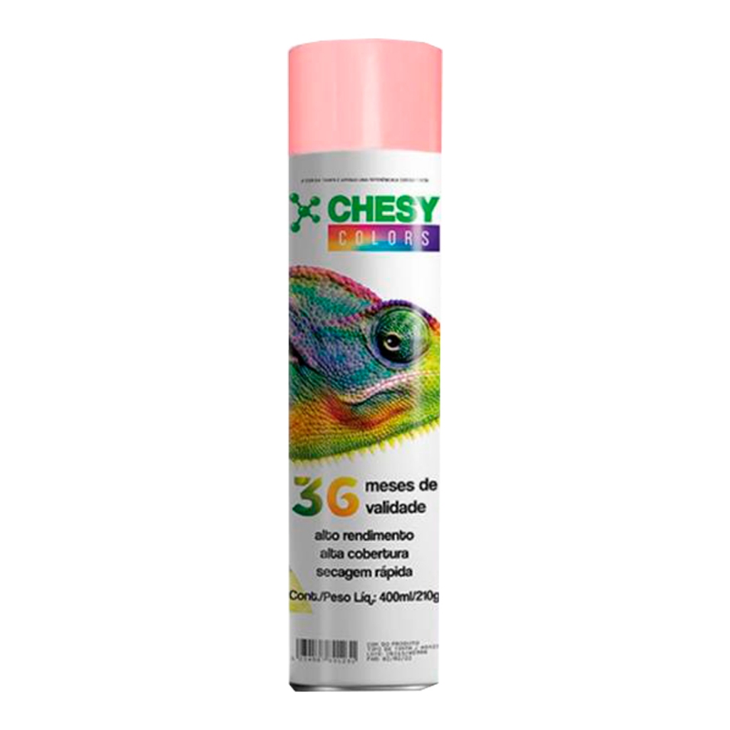 Kit 6 Latas de Tinta Spray Uso Geral Rosa 400ml Chesy