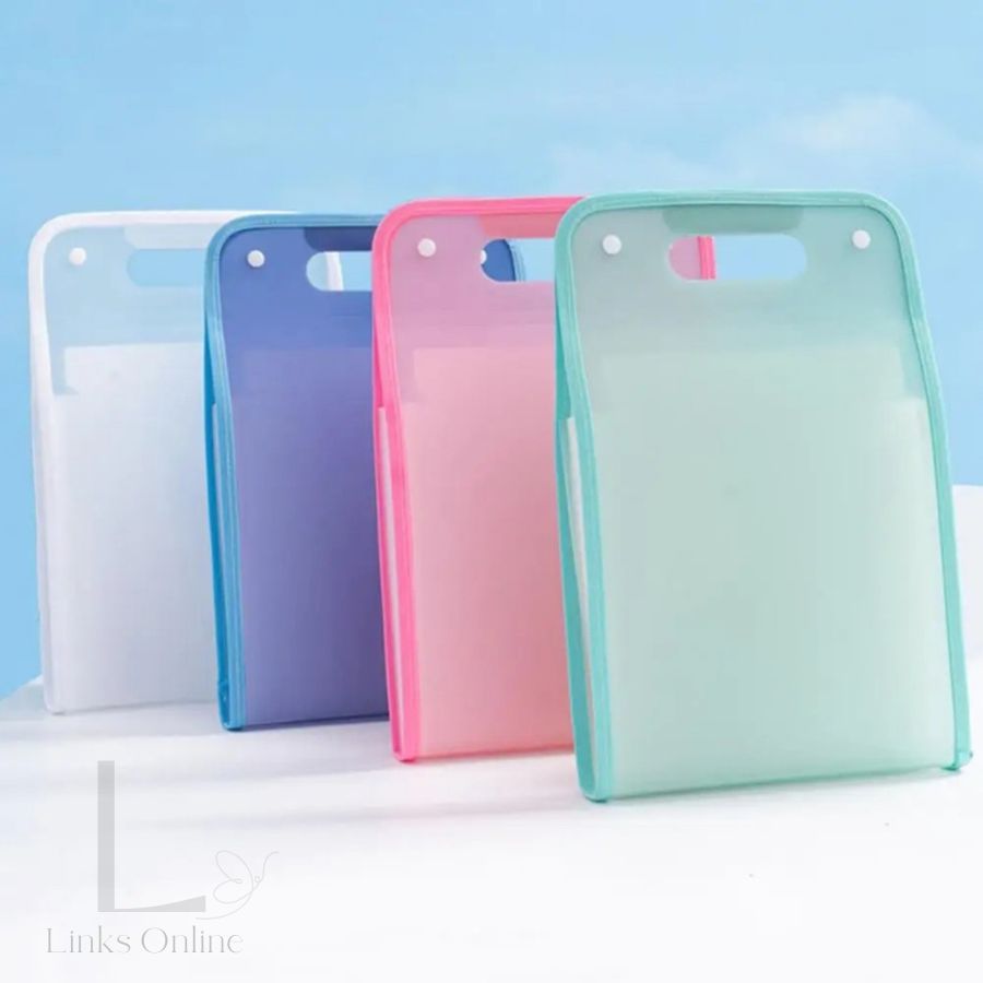 Pasta de Arquivo A4 Organizadora de Arquivos Sanfonada Material Escolar