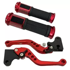 Kit Manete Manopla Esportivo Cg Titan150/125 Fan Pop 100/110 Freio Lona