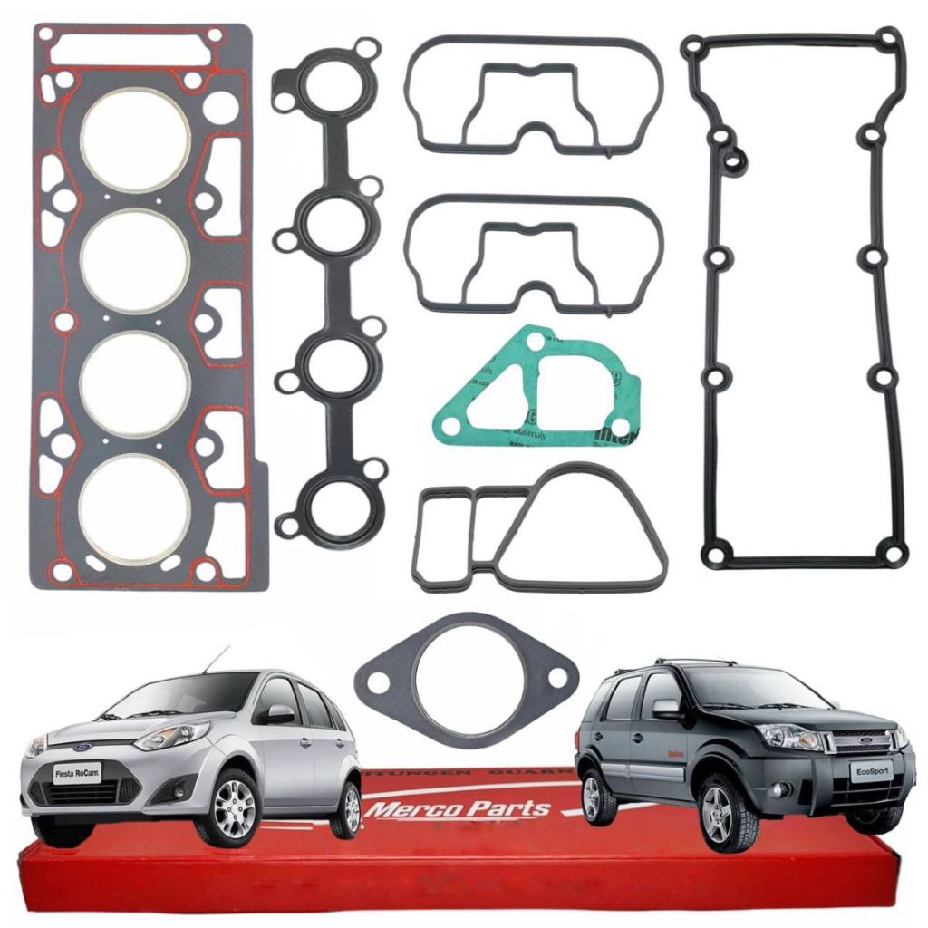 Jogo Juntas Cabeçote FORD Ecosport Fiesta Ka Courier Focus 1.6 8v Zetec Rocam