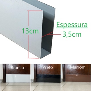 Salva Porta 3,5cm x 13cm Altura Fabricado em Aço Galvalume Pintura Eletrostática Tapa Frestas em Oferta na Shopee