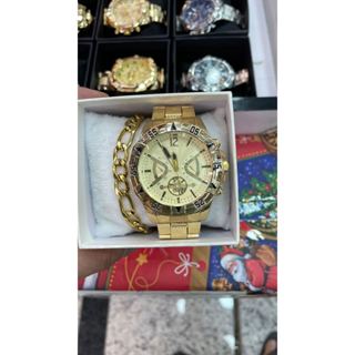 kit Relógio Masculino Original + pulseira (nao pode ir na agua) em Oferta na Shopee