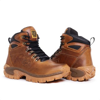 Coturno Masculino Caterpillar de Couro Nobuck 2067 WHISKY Coturno Botas Botinha Masculino 37 ao 46