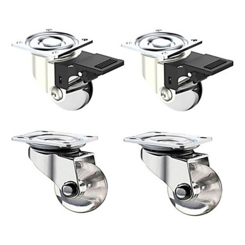 Kit 4 Rodízio Giratório Gel Silicone Rodinha Móveis 50mm em Oferta na Shopee