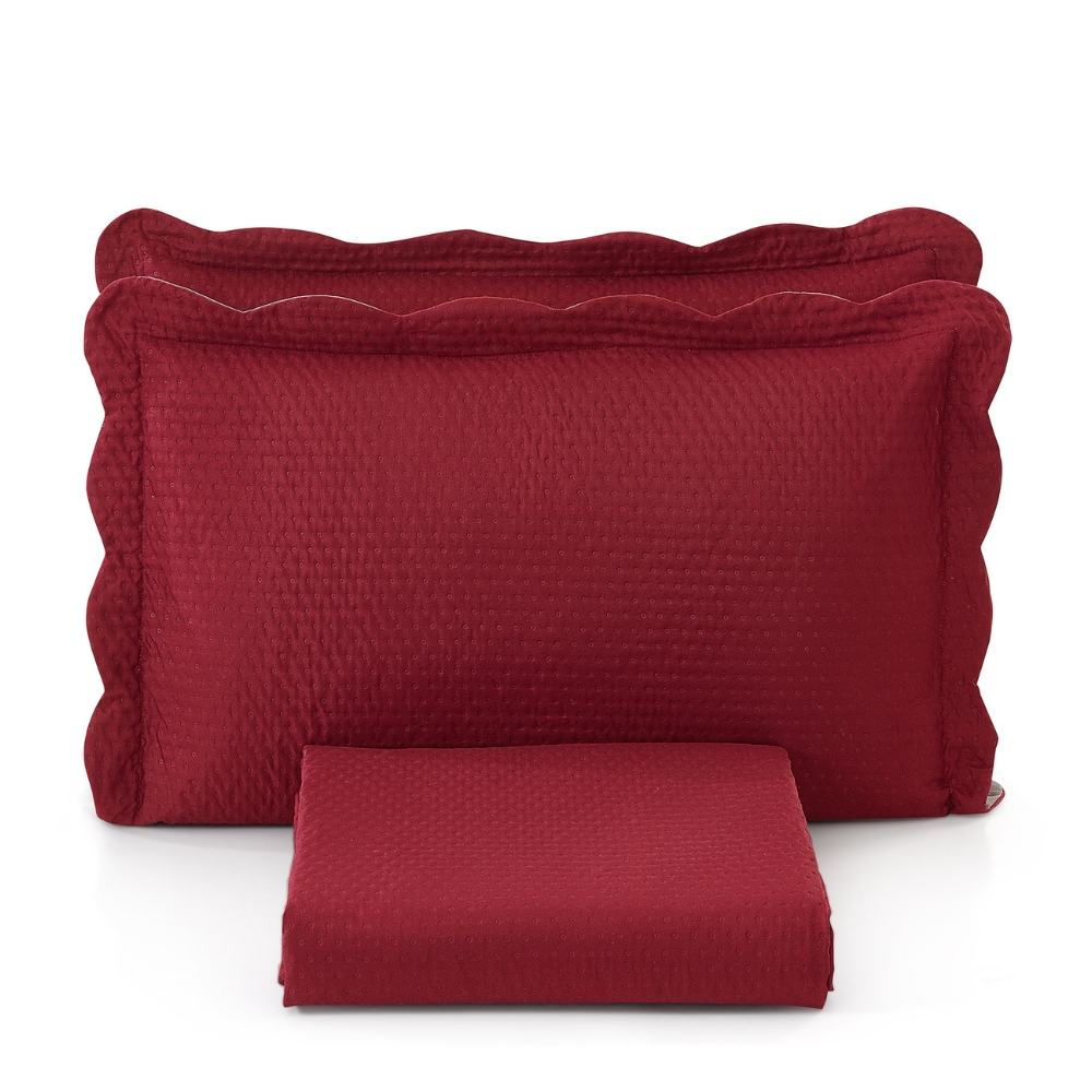 Imagem Kit Colcha Casal Liso Bouti Cobre Leito 3 Peças