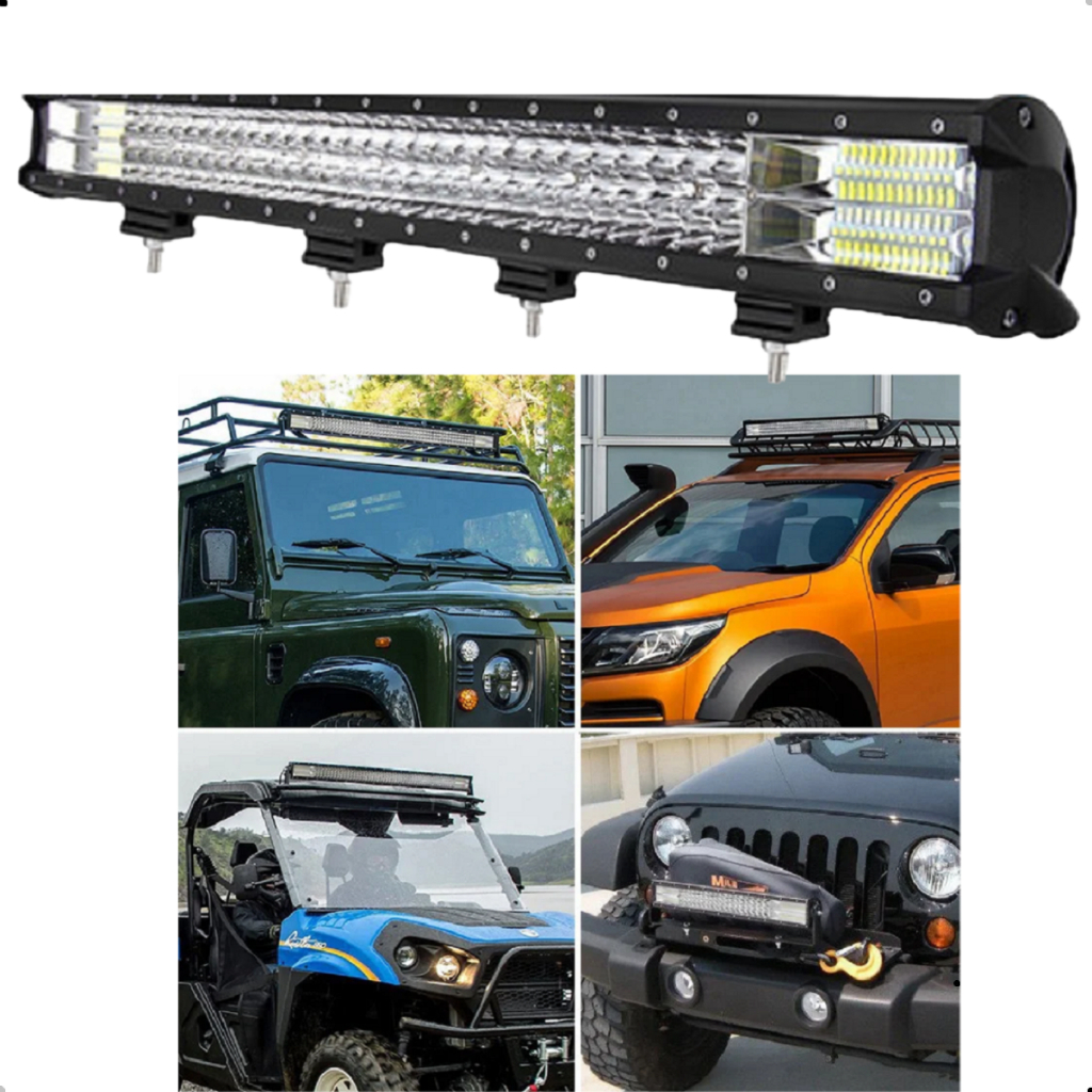 Farol Barra De Led 576w Muito Forte Auxiliar Teto Milha Motorhome Kombi Off-road Agricola 42" 107cm.