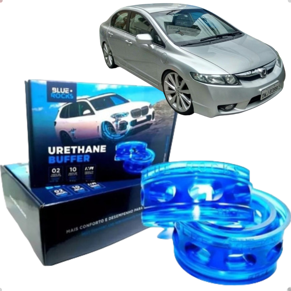 Urethane Buffer Honda Civic New Civic diant /tras. Calço Mola Evita Final Curso Suspensão Bluerocks em Oferta na Shopee