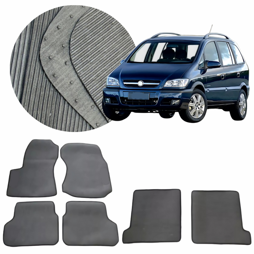 Jogo de Tapetes Para Chevrolet Zafira 7 lugares 2003 2004 2005 2006 2007 2008 2009 2010 2011 2012 Sob Medida