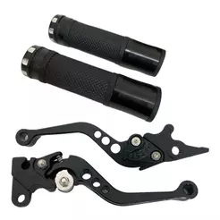 Kit Manete Esportivo Manopla Peso Curto Saturno Cb 300 Cbx Twister Strada Freio A Disco