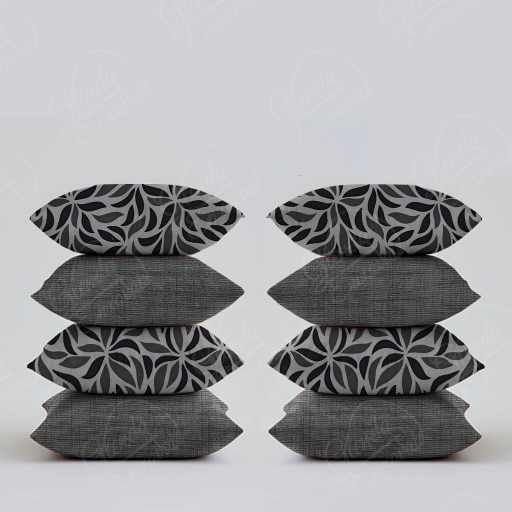 Kit 8 Capas de Almofada com Zíper Várias Cores 0,45 x 0,45