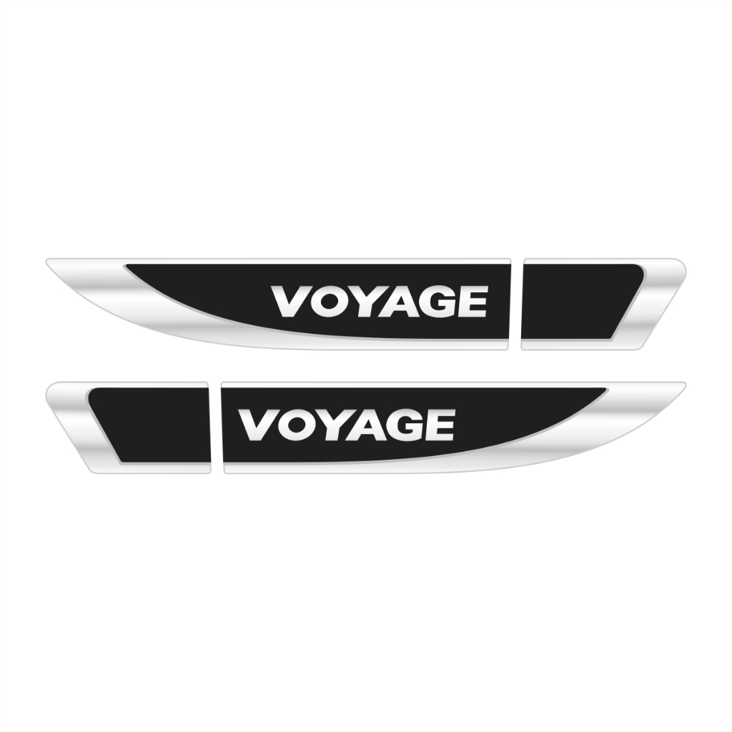Par Aplique De Paralama Volkswagen Voyage Autocolante Resinado Premium