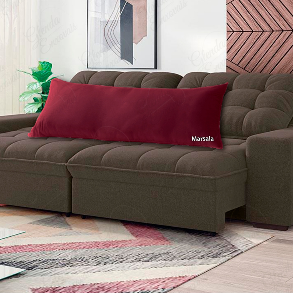 Capa para Travesseiro Xuxão Grande 1,40m x 40cm Varias Cores Confortável