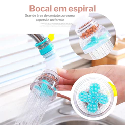 Chuveirinho Bico Retrátil Giratória 360° Filtro De Água Arejador Torneira Promoção(Cor Aleatória)