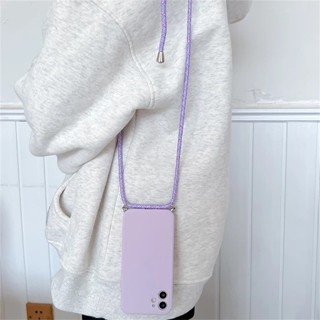 Capa Capinha Case LILÁS Com Cordão Transversal de luxo Alça para SAMSUNG A01 A02 A03 / A03CORE / A04 / A05 / A05S / A10