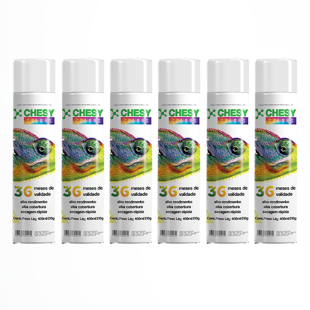 Kit 6 Latas de Spray Verniz para Uso Geral 400ml Chesy em Oferta na Shopee