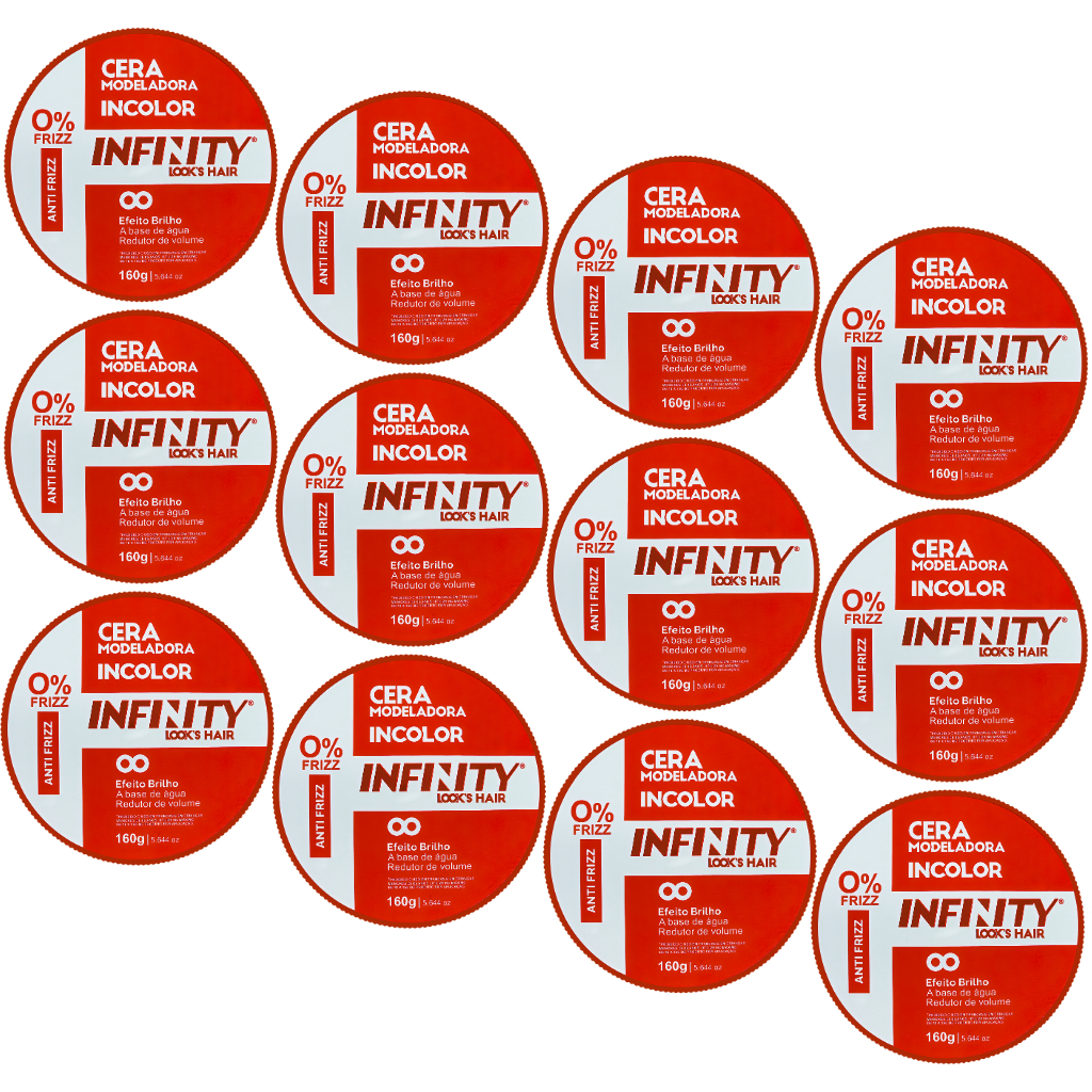Cera Modeladora Incolor 160g Atacado Kit 12 Unidades INFINITY em Oferta na Shopee
