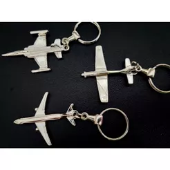 Chaveiro Metal Avião Jato Boeing