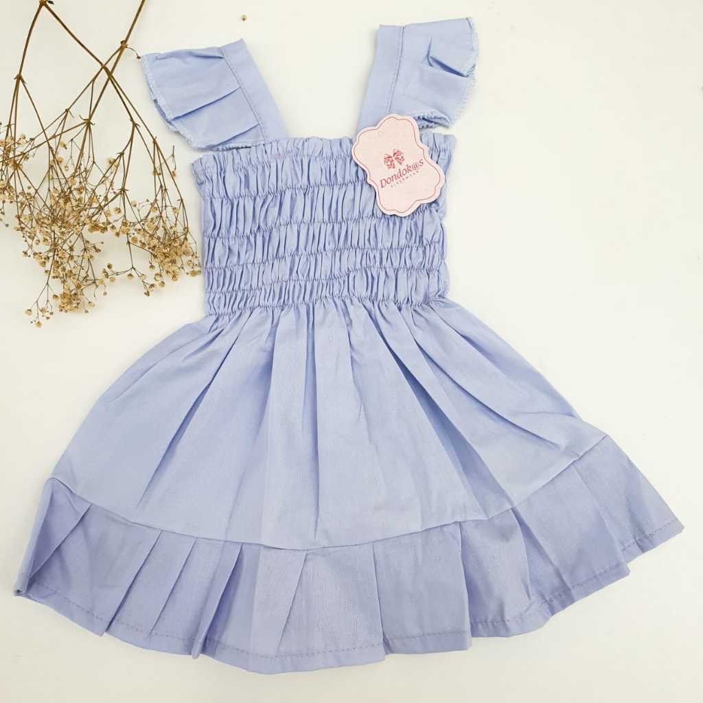 Vestido infantil bebe com babado na alcinha lastex frente e costa vestido bebe até 8 meses
