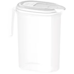 Jarra Graduada com Tampa Flip Top 2L para Uso Doméstico Casa Organizada Prático e Funcional