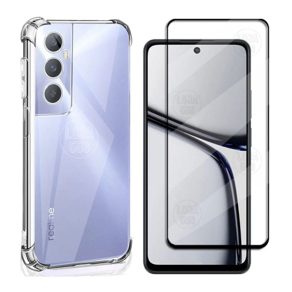 Capinha Anti-impacto + Película Vidro 3D Para Realme C65 4G