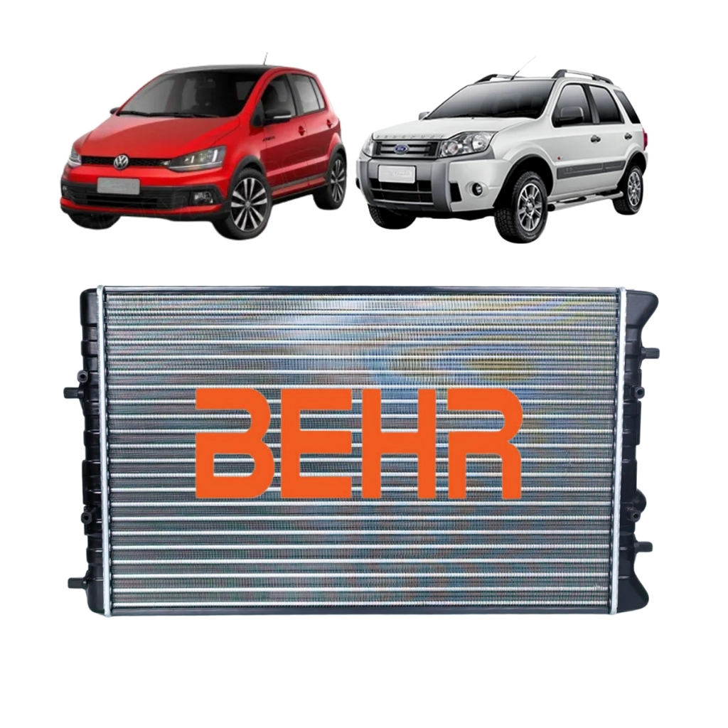 Radiador Behr Fox Polo 2003 2004 2005 2006 2007 2008 2009 Com Ar Engate Rápido