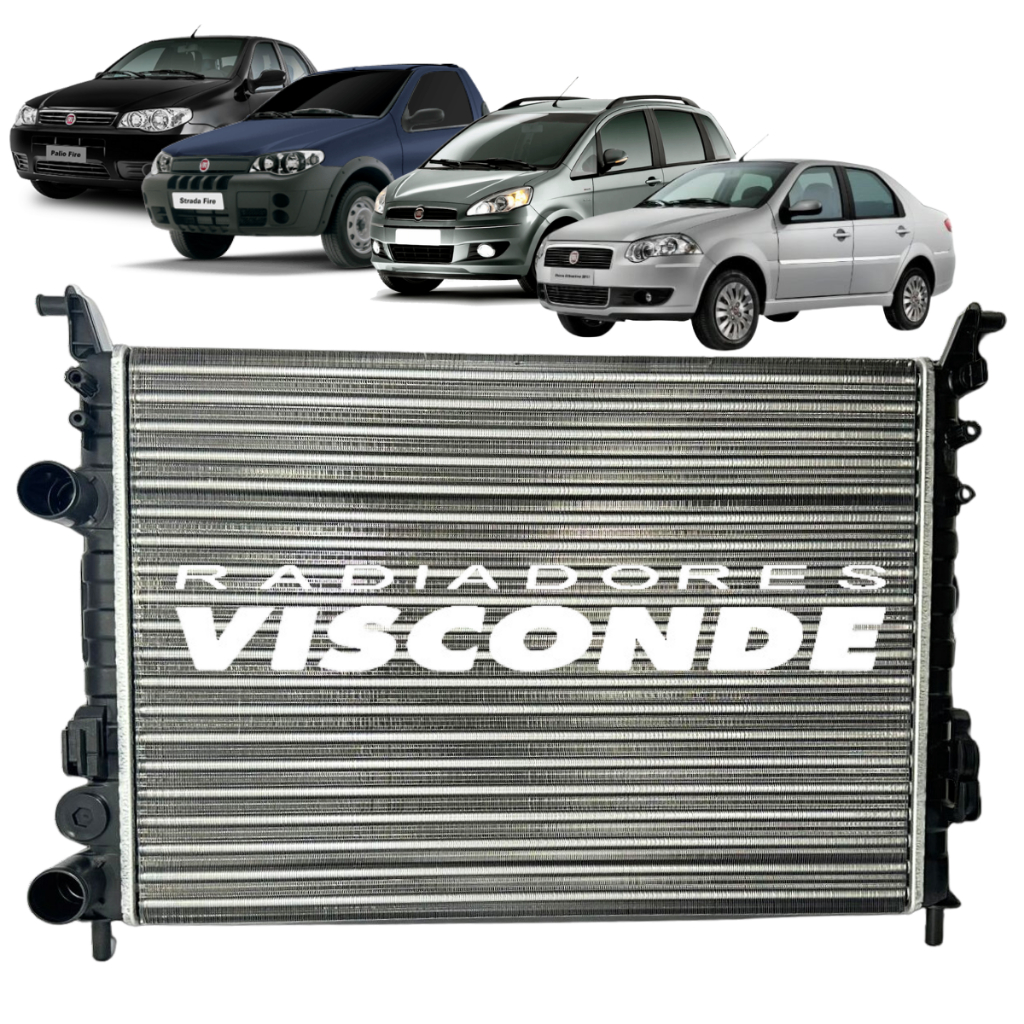 Radiador Visconde Fiat Palio Siena Strada 1.0 1.3 1.4 1.6 1.8  2002 2005 2008 2011 2013 2015 2018 em Oferta na Shopee