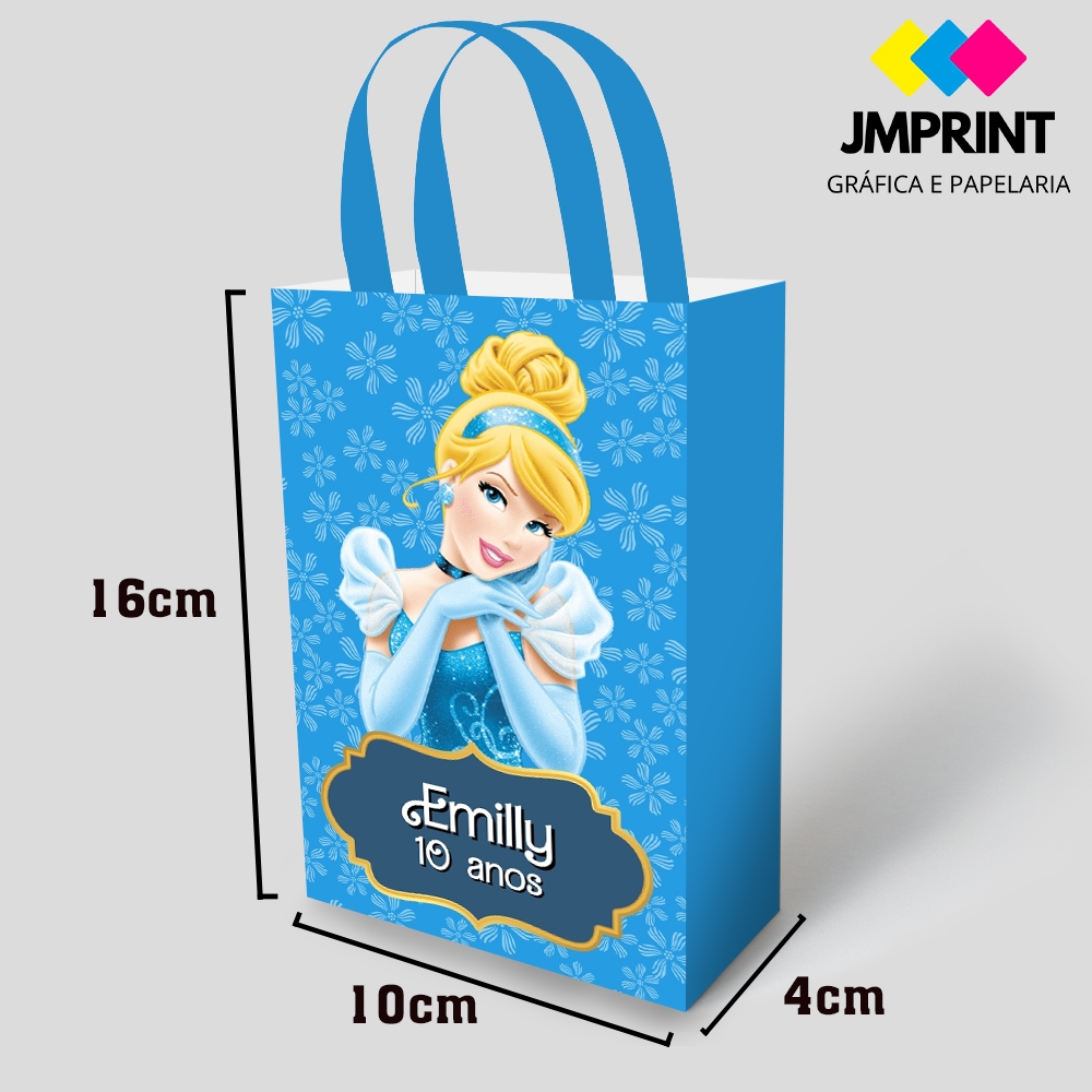 Sacolinhas Personalizadas para Lembrancinha - Princesa Cinderela
